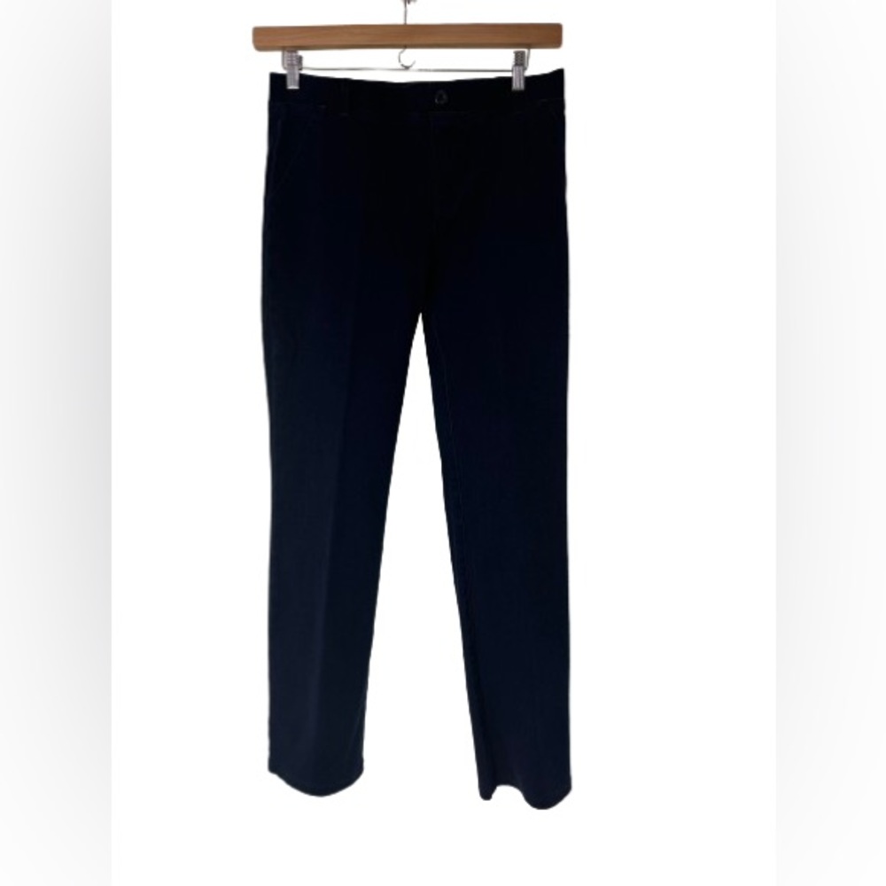 Betabrand Straight Leg High Rise Pull On Stretch Denim Yoga Pants Jeans Large